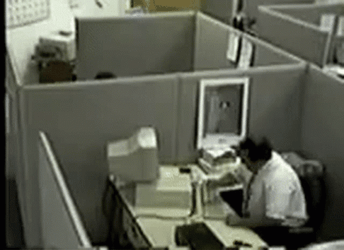 Office Man Hitting Keyboard GIF