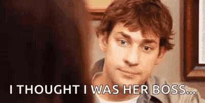 Office Man Telling Woman I Thought I Was Her Boss GIF