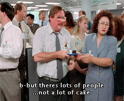 Office Space Milton Passing Cake At The Back GIF