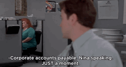 Office Space Milton's Workmate Peter Looks At Nina GIF