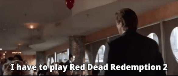 Office Worker Playing Red Dead Redemption 2  GIF