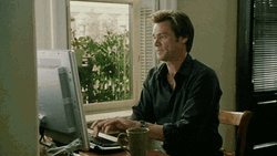 Office Working Jim Carrey Typing GIF