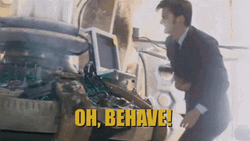 Oh Behave David Tennant Doctor Who Flipping Out GIF