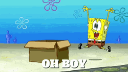 Oh Boy Happy Spongebob Box GIF