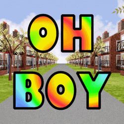 Oh Boy Rainbow Glow GIF