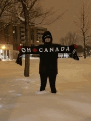 Oh Canada Funny Angel Snow GIF