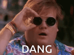 Oh Damn Chris Farley Shades Up GIF