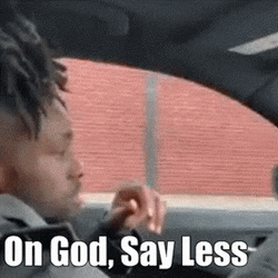 Oh God Say Less GIF