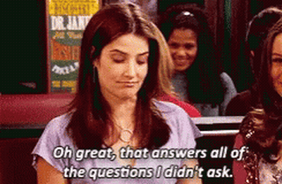 Oh Great That Answers All The Questions Tmi GIF