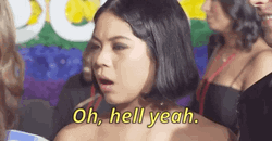 Oh Hell Yeah Girl While Interview GIF