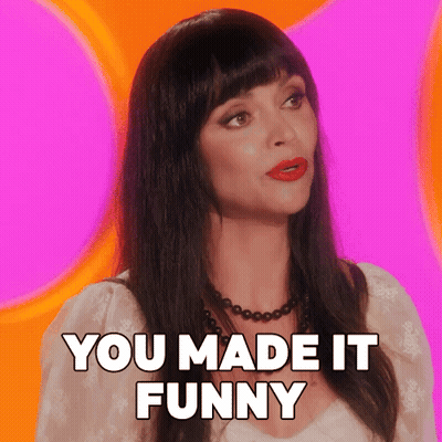 Oh I Think Not Woman In Front Of Striped Wall GIF