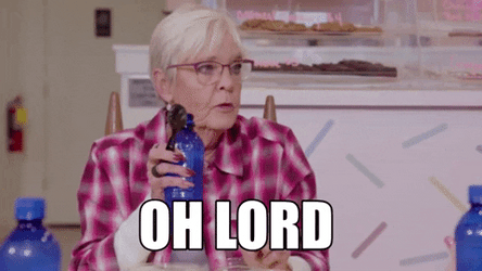 Oh Lord Old Woman Thankful She Eat GIF