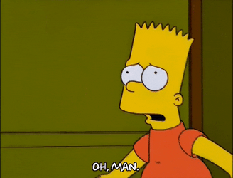 Oh Man Frantic Bart Simpson GIF