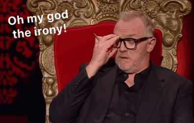 Oh My God The Irony Greg Davies GIF