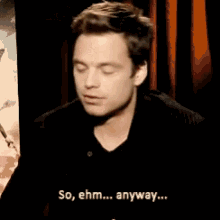 Oh No Anyway Sebastian Stan Thinking GIF