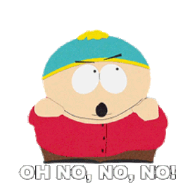 Oh No No No Eric Cartman Sticker GIF