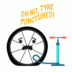 Oh No Tyre Punctured