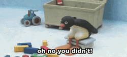 Oh No You Didn't Penguin Shaking Head GIF