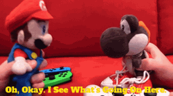Oh Okay Mario And Black Yoshi GIF