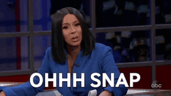 Oh Snap Reaction Cardi B GIF