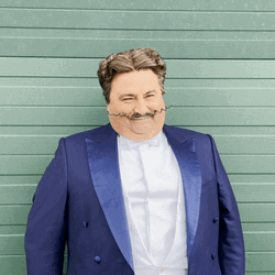 Oh Stop It You Man With Curly Mustache GIF