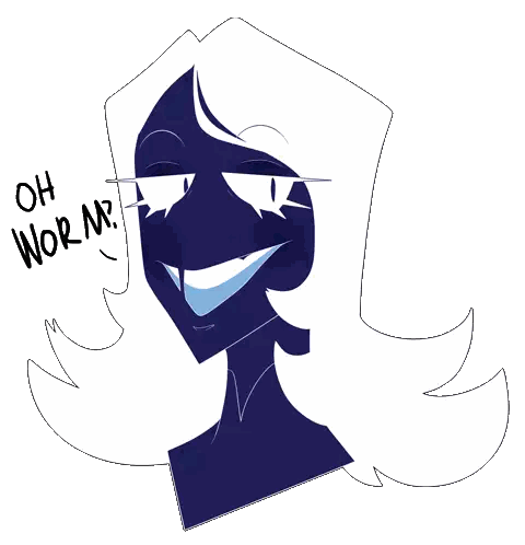 Oh Worm Cartoon Character Sticker