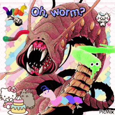 Oh Worm Text GIF