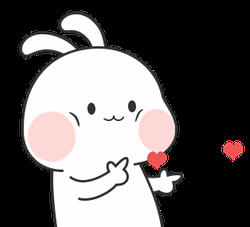 Oh You Finger Guns Heart Rabbit GIF