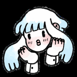 Oh You Shy Cute Doodle Girl GIF
