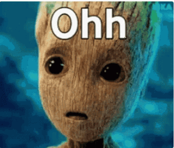 Ohhhh Little Groot Blank Stare Meme GIF