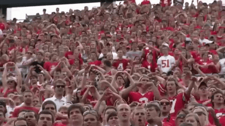 Ohio State Fans Making Letter O With Hands GIF