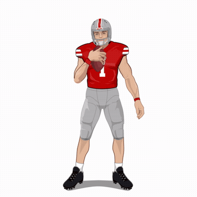 Ohio State Football Player Holding Football GIF
