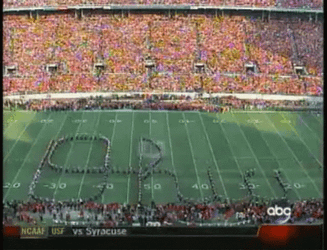 Ohio State Marching Band Distant View GIF