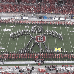 Ohio State Marching Band Forming Football Player GIF