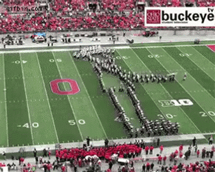 Ohio State Marching Band Forming Michael Jackson GIF