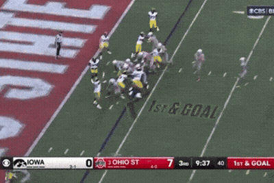 Ohio State Vs Iowa Football On CBS GIF