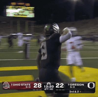 Ohio State Vs Oregon Football 28-22 GIF