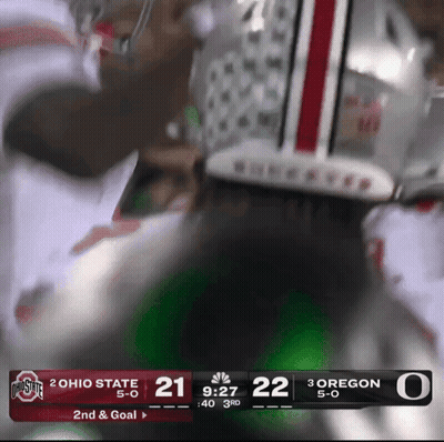 Ohio State Vs Oregon Scoreboard 21-22 GIF