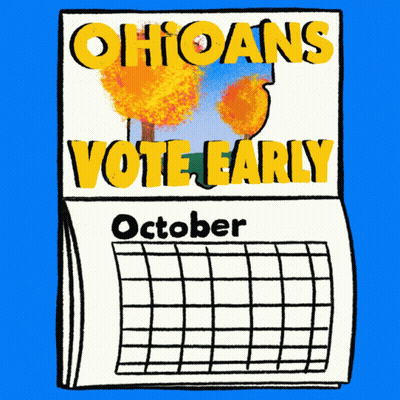 Ohioans Vote Early Poster With Calendar GIF