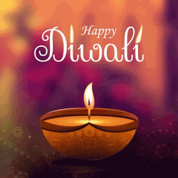 Oil Lamp Under Happy Diwali GIF