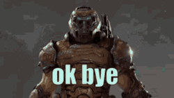 Ok Bye Lightning Doomslayer GIF