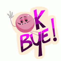 Ok Bye Waving Stick Animated Art GIF