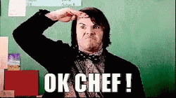 OK Chef Jack Black Salute GIF