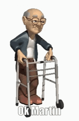 Ok Martin Old Man Walking   GIF