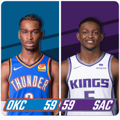OKC And Kings Basketball Players GIF