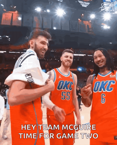 OKC Basketball Players Posing