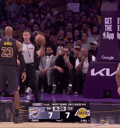 OKC Lakers Tied 7-7 GIF