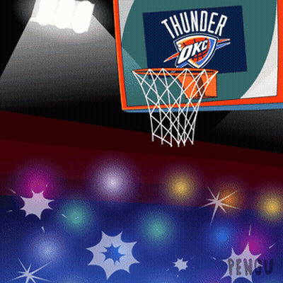 Oklahoma City Thunder Basketball Hoop GIF