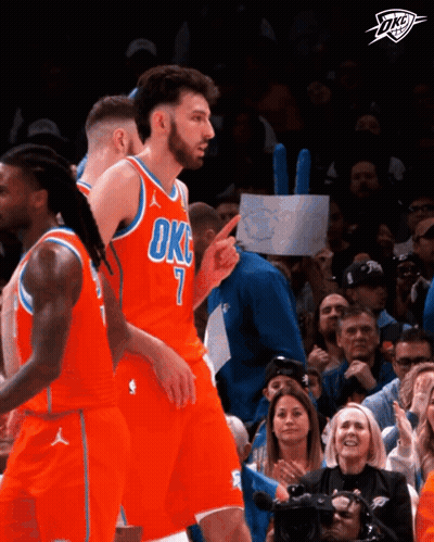 Oklahoma City Thunder Player Number 7 Giving Peace Sign