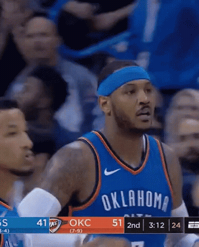 Oklahoma Jersey Basketball Player Looking At Crowd GIF
